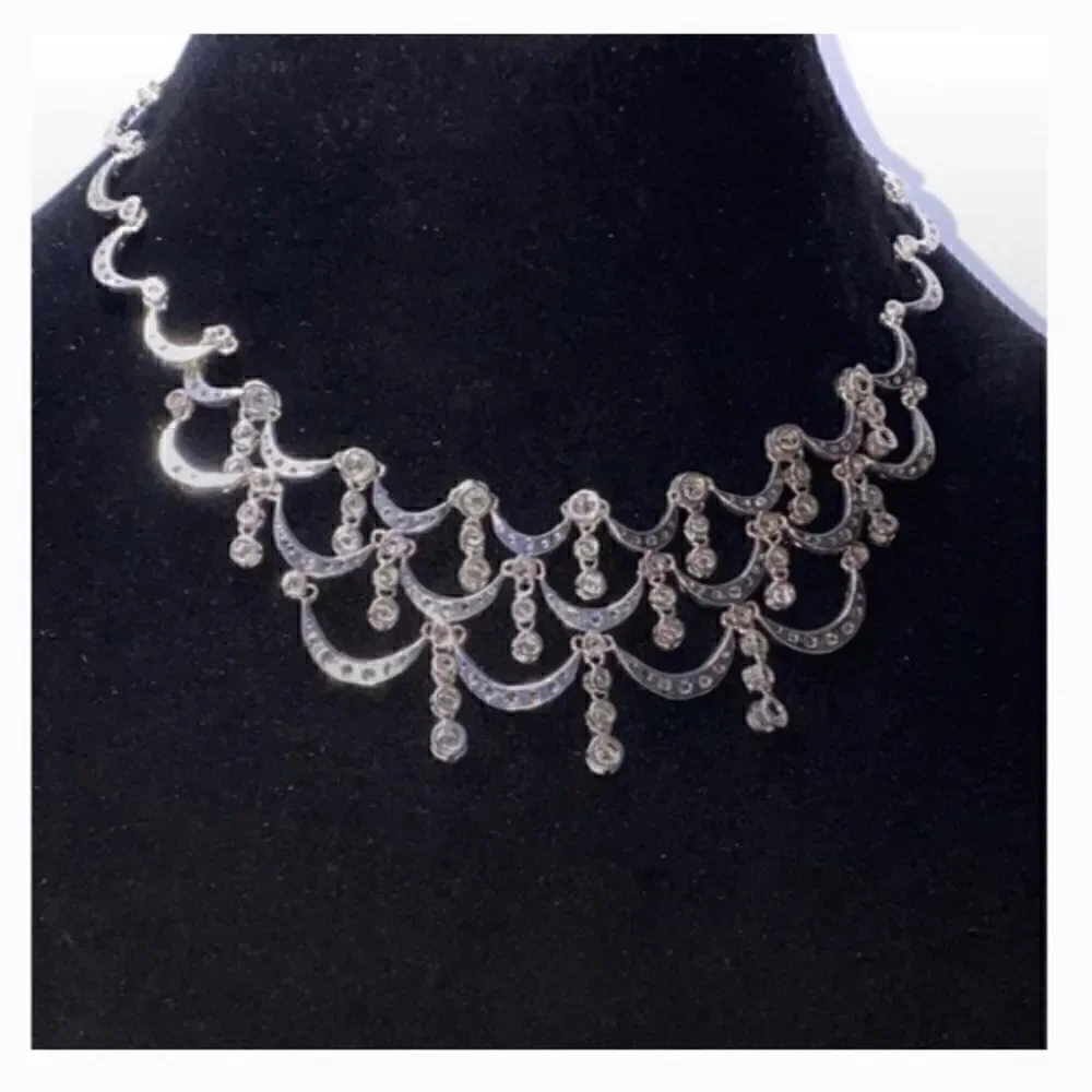Elegant & Radiant Fine Sterling Silver & Cz Necklace